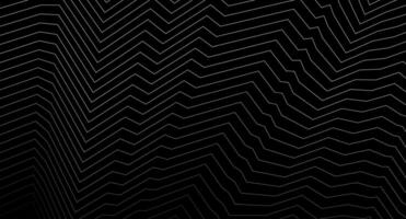 Dark curved refracted geometric lines tech background vector