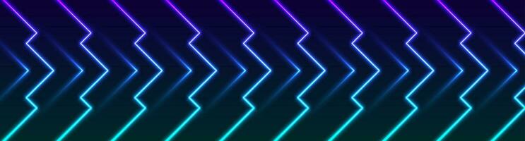 Cyan and violet abstract neon arrows tech vector background