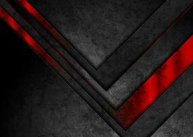 Glossy red and black grunge geometric background vector