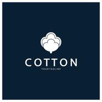 Soft natural organic cotton flower plant logo for cotton plantations, industries,business,textile,clothing and beauty,vector vector