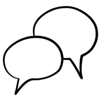 Speech bubble element design for digital media, websites, templates. png