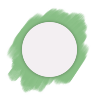 watercolor brush style circle frame png