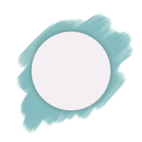 watercolor brush style circle frame png