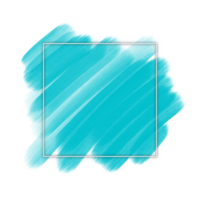 Line Frame With Cyan Brush Background png