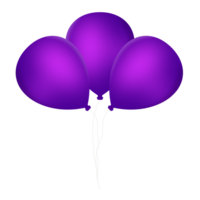 réaliste violet des ballons png