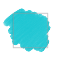 Line Frame With Cyan Brush Background png