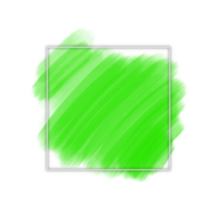 Line Frame With Green Brush Background png