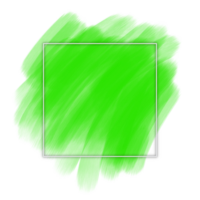 Line Frame With Green Brush Background png