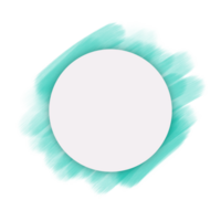 watercolor brush style circle frame png