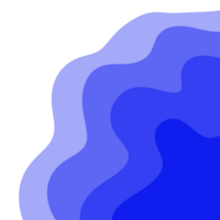 Blue Wavy Border Frame png