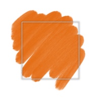 Line Frame With Orange Brush Background png