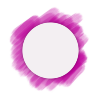 watercolor brush style circle frame png
