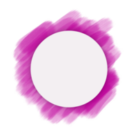 acuarela cepillo estilo circulo marco png