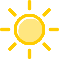 Soleil avec ligne ensoleillement lumière des rayons png