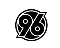 hannover 96 club logo símbolo negro fútbol americano bundesliga Alemania resumen diseño vector ilustración