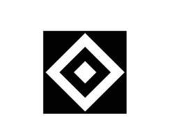 hamburguesa sv club símbolo logo negro fútbol americano bundesliga Alemania resumen diseño vector ilustración