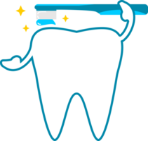 wit glimmend schoon tand Holding schoonmaak tandenborstel met tandpasta gel bubbel tekenfilm png