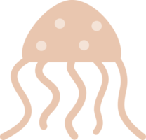 Cute jellyfish doodle png