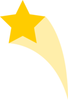 Yellow shooting star falling png