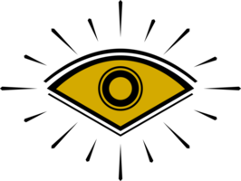 Auge von Vorsehung alle Sehen Auge mit Licht Strahl Magie Boho Symbol png