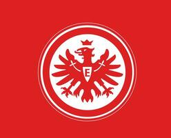 eintracht frankfurt club logo símbolo fútbol americano bundesliga Alemania resumen diseño vector ilustración con rojo antecedentes