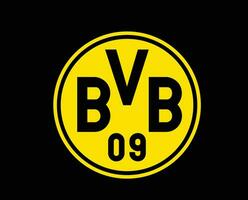 borussia Dortmund club logo símbolo fútbol americano bundesliga Alemania resumen diseño vector ilustración con negro antecedentes