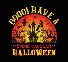 Boo have a halloween t shirt design vector