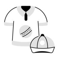 Trendy Cricket Clothes vector