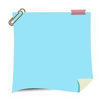 Sticky notes blank paper post memo message . Empty banner for old looking design of label, text header, title, calligraphy or lettering. Useful pretty tool, illustration in doodle style. vector