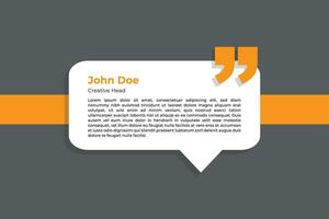 Quote Template, Customer review, Feedback template vector