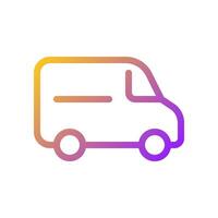 camioneta píxel Perfecto degradado lineal ui icono. pequeño carga automóvil. transporte Servicio para cliente. línea color usuario interfaz símbolo. moderno estilo pictograma. vector aislado contorno ilustración