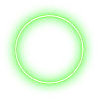 Neon circle ring frame glowing in LED light png