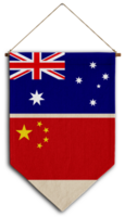 bandera relación país colgando tela viaje inmigración consultoría visa transparente Australia China png