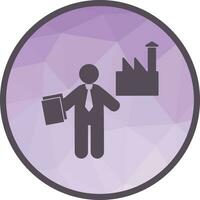 Industry Worker Low Poly Background Icon vector