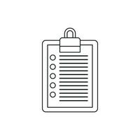 To do list icon, outline style vector