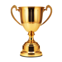 Champion award gold cup isolated png