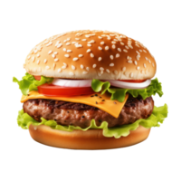 Hot tasty hamburger isolated png