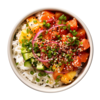 Hawaiian poke bowl isolated png