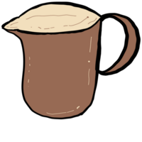 png marrón café jarra taza de café
