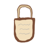 Icon brown bag isolated on background png