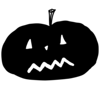 Icon illustration black halloween pumpkin png