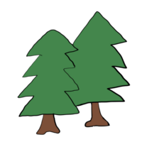 icona verde Natale pino albero png