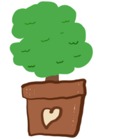 pot arbre avec vert feuilles png