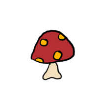 Red fly mushroom isolated png