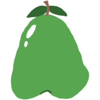 Icon illustration of green pear fruit png