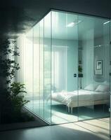 Transparent glass room photo