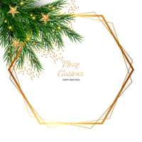 christmas frame decoration with christmas ball,pine branch and snow flex png