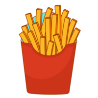 Illustration of French Fries the delicious food png