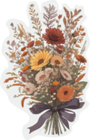 seco flor ramo de flores ilustración ai generativo png