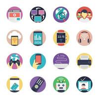 Internet Flat Icons Set vector